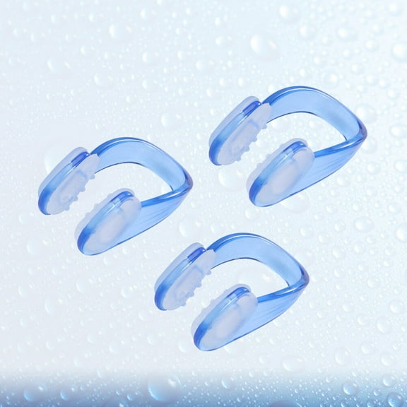 ROSENICE Nose Clips For Swimmers 3Pcs Blue Waterproof Silicone Nose Protection Pool Use