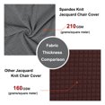 thumbnail image 3 of PiccoCasa 2 Pcs Stretch Jacquard Knitted Chair Covers for Dining Room, 3 of 8