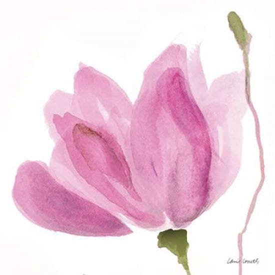 Floral Sway Pink I Canvas Art - Lanie Loreth(24X24)