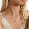 thumbnail image 5 of Valentine's Day Gifts Crown Cross Necklace for Women,14K Gold Plated Non-Tarnish Christian Faith Religious Jewelry for Her, 5 of 6