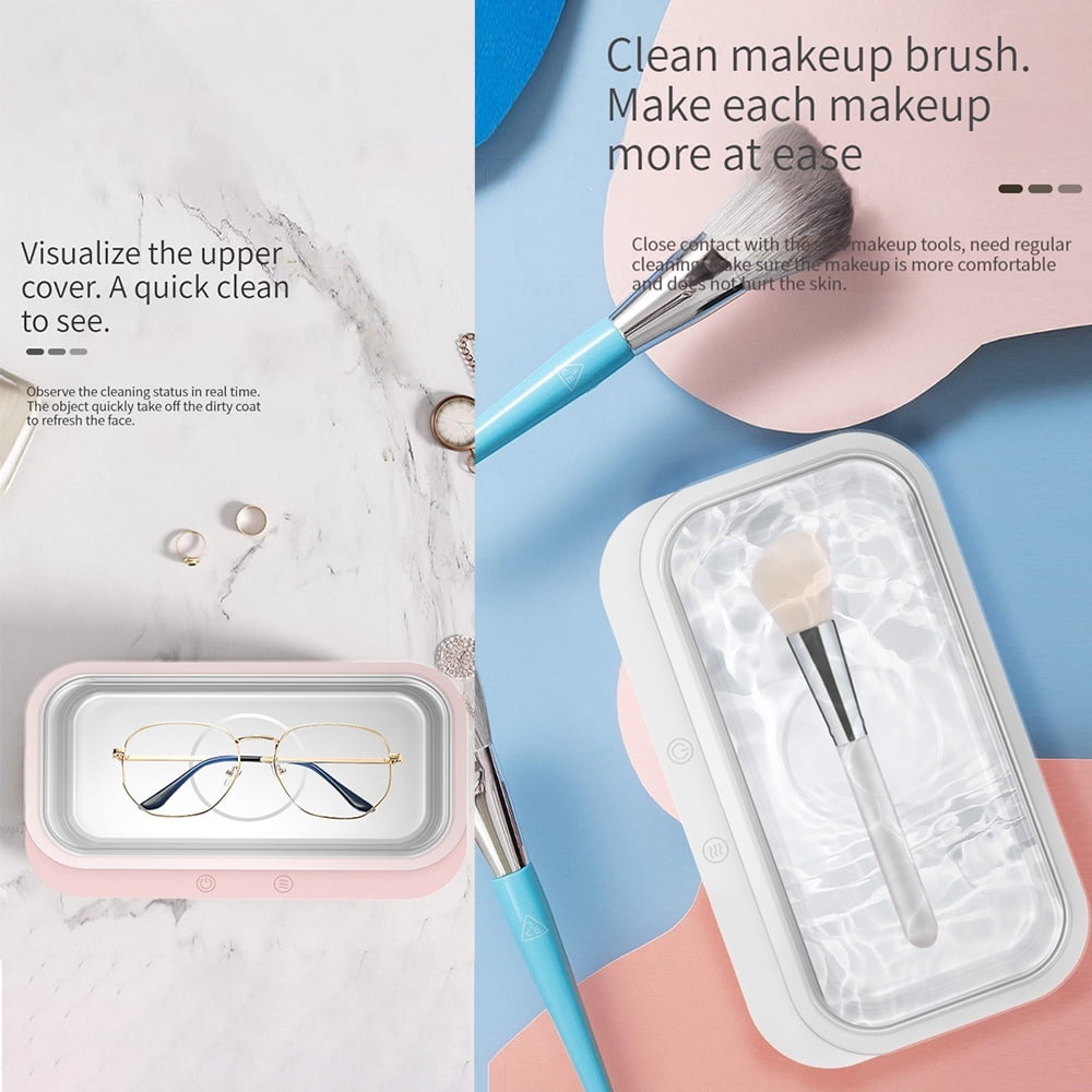 Rainbuvvy SL102 - Ultrasonic Cleaner Suitable for cleaning (jewelry, jewelry, glasses, watches, etc.): 47000HZ frequency, 360° deep cleaning