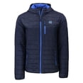 thumbnail image 2 of Men's-Cutter & Buck  Navy North Carolina Tar Heels Rainier Eco PrimaLoft Hooded Full-Zip Jacket, 2 of 3