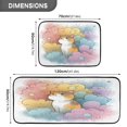 thumbnail image 4 of Kitchen Rug Set 2 Pieces Non Slip Kitchen Mat for Kitchen Home Floor Sink 47"x19"+27"x19" Cat and Colorful Clouds, 4 of 7