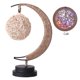 thumbnail image 1 of Lámpara decorativa LED en forma de luna y estrellas con base de hierro, ideal para regalos infantiles y decoración estilo ins. Incluye control remoto y opciones de carga USB o baterías. Disponible en, 1 of 7