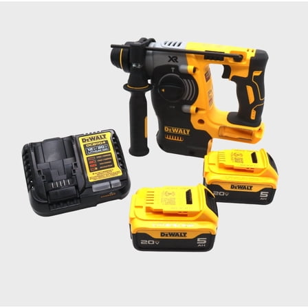 DEWALT 20V MAX XR Brushless 1” SDS Plus Rotary Hammer– Cordless Rotary Hammer Kit, 3-Mode, SHOCKS Active Vibration Control, With (2) 20V MAX XR 5.0Ah Lithium-Ion Battery and Charger