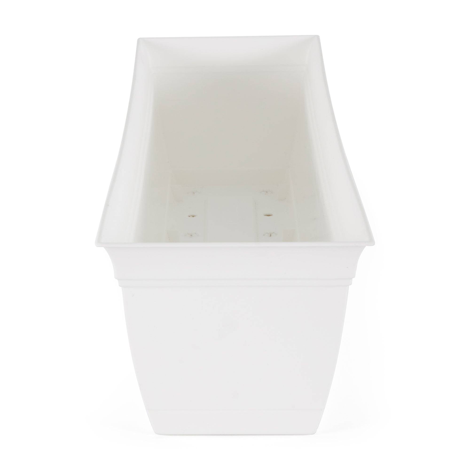 The HC Companies Window Flower Box with Removable Saucer, White (2 Pack)
