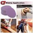 thumbnail image 6 of Unique Bargains 50 Pcs Car Wood Sanding Discs Smoothing Hook & Loop Sandpaper for Woodworking, Automotive Refinishing 3.94" 180 Grit Purple Aluminum Oxide, 6 of 6