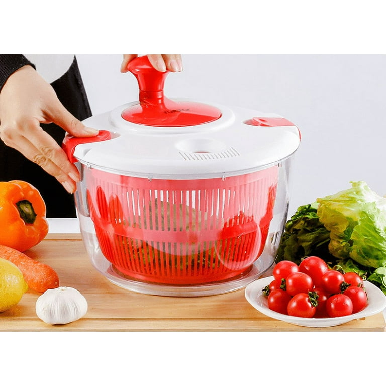 Zulay Kitchen Salad Spinner Large 5L Capacity - Manual Lettuce Spinner With  Secure Lid Lock & Rotary Handle - Easy To Use Salad Spinners With Bowl