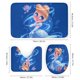 thumbnail image 3 of Juego de 4 cortinas de ducha de Cenicienta con alfombras antideslizantes, tapa de inodoro y alfombrilla de baño, cortina de ducha impermeable con decoración de dibujos animados para baño con 12, 3 of 8