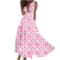 thumbnail image 2 of Fankiway Robe Longue Sans Manches à Col en V Imprimée Mode Printemps/été pour Femmes Robes de Plage Grande Taille pour Femmes, 2 of 5