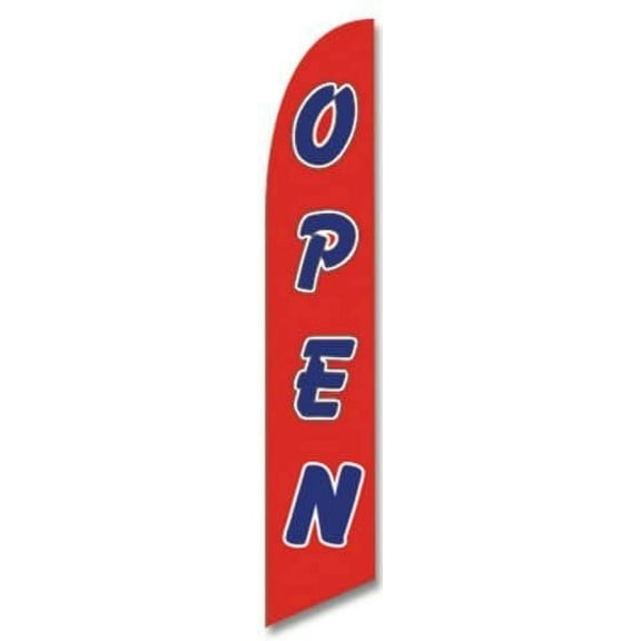 Open Feather Banner Flag 11.5ft X 2.5ft