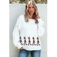 thumbnail image 5 of Women's Festive White Nutcracker Doll Graphic Sweatshirt with Colorful Stitch Trim | [ZhiHiMeRi] | (US 20-22)2XL, 5 of 11