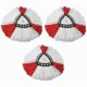thumbnail image 1 of (4 Pack) Mop Heads Compatible With Vileda 2 In 1 Turbo Mop, Replacement Head, Microfiber, Red, White, 1 of 5