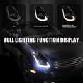 thumbnail image 2 of Spec-D Tuning Black Smoke Projector Headlights w/ Sequential LED Strip Compatible with 2003-2007 Infiniti G35 Coupe, Left + Right Pair Headlamps Assembly, 2 of 5