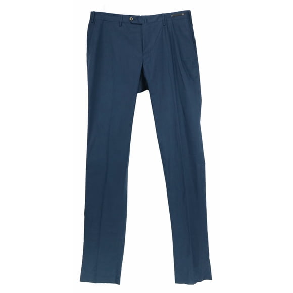 PT01 Men's Navy Slim Fit Business Cotton Stretch Pants & Capri - 34
