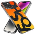 thumbnail image 2 of MUNDAZE Apple iPhone 14 Shockproof Clear Hybrid Protective Phone Case Orange Yellow Clear Funny Text Quote Fosho Cover, 2 of 5