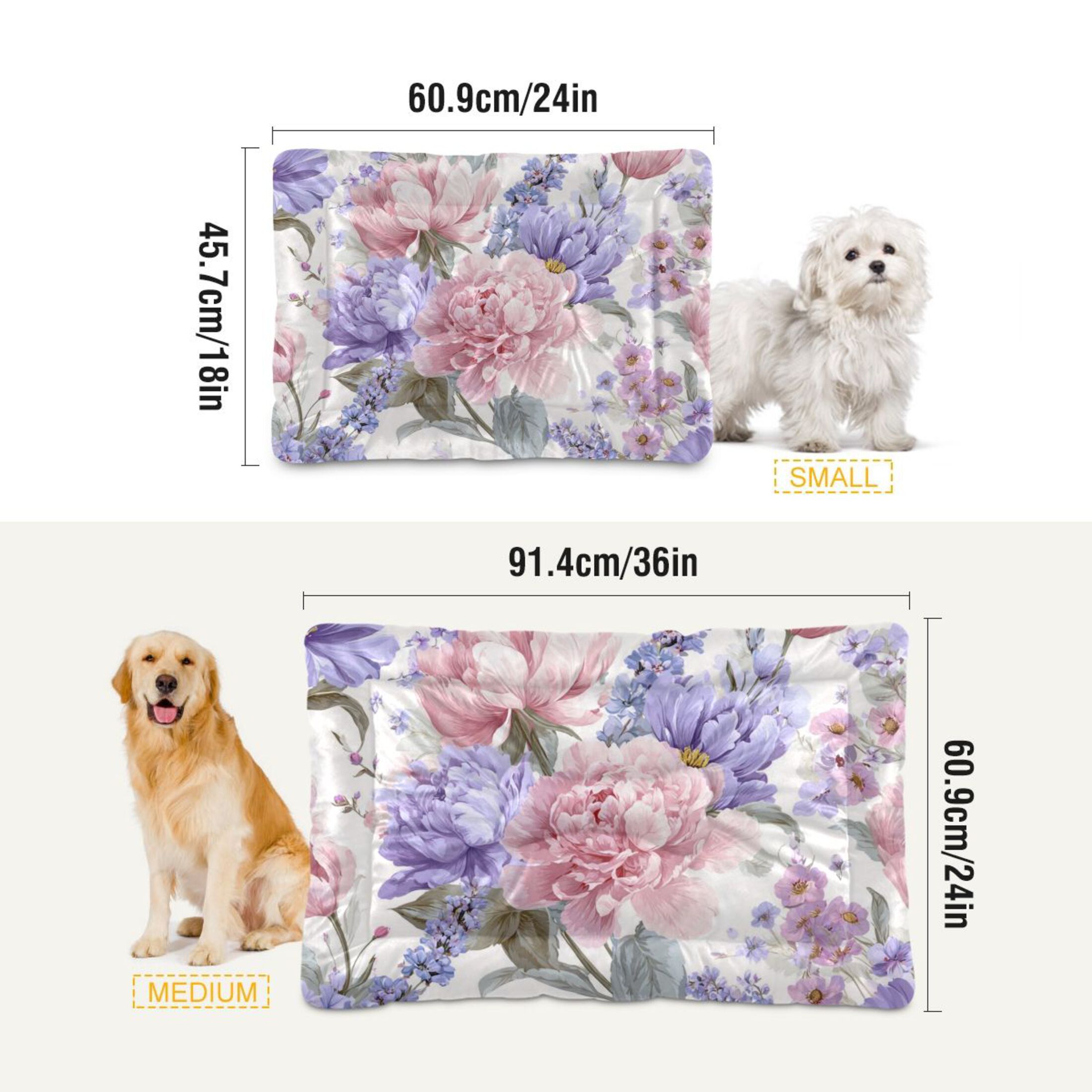 Cozy Mat Pet Bed Indoor Outdoor Warm Soft For Cat Dog Puppy(S/M) Lavender