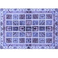 thumbnail image 1 of Ahgly Company Machine Washable Indoor Rectangle Abstract Blue Modern Area Rugs, 4' x 6', 1 of 4