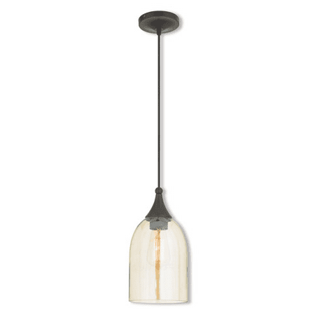 

Mini Pendants 1 Light With Champagne Glass English Bronze Finish size 6 in 100 Watts - World of Crystal