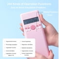 thumbnail image 4 of Scientific Calculators for Students, 240 Functions 2-Line Standard Scientific Calculator, Cute School Office Supplies，Math Calculator for School (Pink), 4 of 6