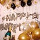 thumbnail image 2 of Globo de cumpleaños negro y dorado, 50 globos de látex negro metálico de 30 cm, globos de fiesta dorados, globos de confeti dorados para baby shower, cumpleaños, graduación, decoración de celebración, 2 of 4
