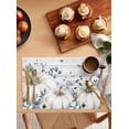 thumbnail image 2 of Placemats Set of 1 Thanksgiving Blue Leaf Berry Pumpkin Autumn Wood Grain Heat Insulation Washable Place Mats, Rustic Non-Slip Table Mats for Dining Table Party Kitchen Decor,13x19 Inch, 2 of 4