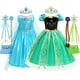 thumbnail image 2 of Vestido de Elsa para niñas, cumpleaños, Halloween, carnaval, fiesta de Pascua, disfraz de Anna para niñas, 2 of 5