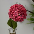 thumbnail image 4 of Artificial Hydrangea Flowers, Faux Silk Hydrangea with Long Stems, Home Wedding Decor, Table Centerpieces, Party Decorations(Hot Pink), 4 of 4