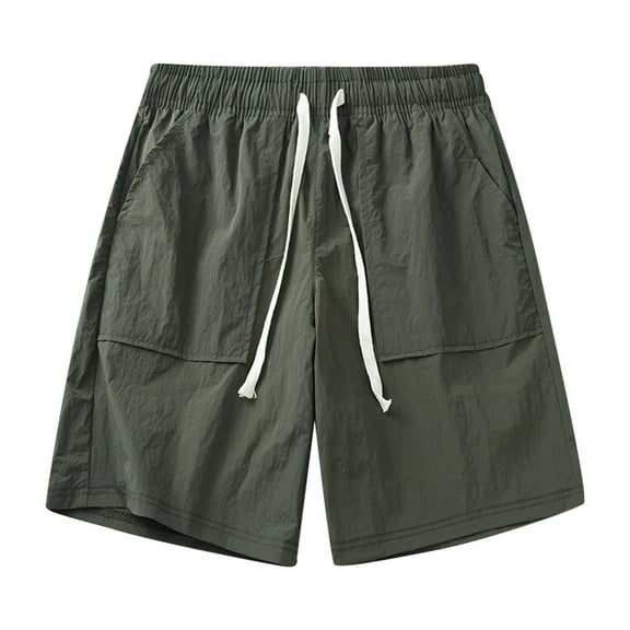 Mens Shorts Summer Casual Quarter Beach Nylon Walkshorts Cargo Bermuda Breathable Wear Resistant Short Pants Sizes L