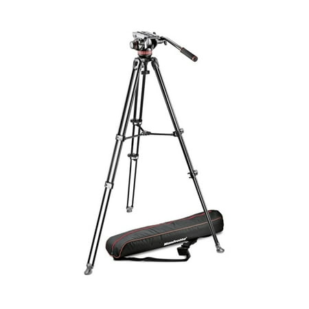 UPC: 0719821362296 | Manfrotto MVH500AH Pro Fluid Head  Flat Manfrotto MVK502AM-1 Professional Fluid Video System Aluminum Tripod with Telescop Twin Leg (Black)