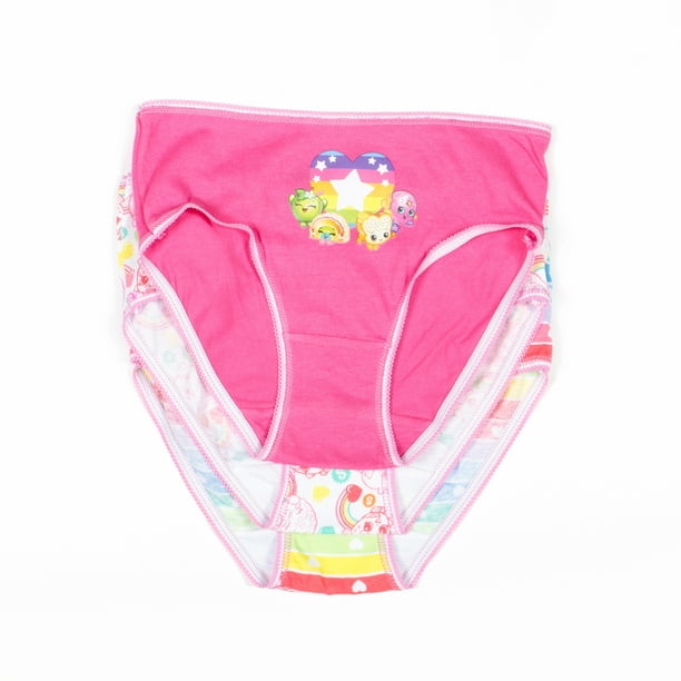 Shopkins Girls Little Rainbow 3 Pack Brief Underwear Set, Multi 4 