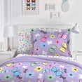 thumbnail image 2 of Dream Factory Sweet Butterfly Ultra Soft Microfiber Girls Comforter Set, Purple, Twin, 2 of 5