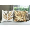 thumbnail image 3 of Ambesonne Leaf Print Throw Pillow Cover 4 Pack, Branches in Fall Colors, 20", Ginger Brown and Cream, 3 of 3