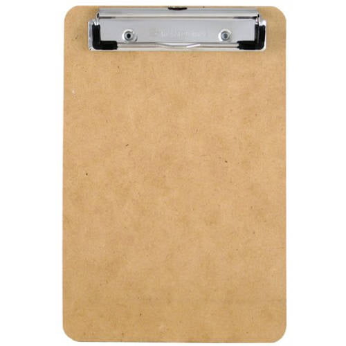 Ruby Paulina 11x17 Clipboard Hardboard Panel Featuring a Low Profile Clip  Light Brown (544462)