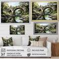thumbnail image 4 of Designart "Green Bridge peaceful Arch III" Architecture Floater Framed Canvas Art Print, 4 of 7
