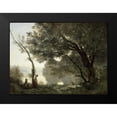 thumbnail image 2 of Corot, Jean-Baptiste-Camille 14x11 Black Modern Framed Museum Art Print Titled - Souvenir of Mortefontaine, 2 of 5