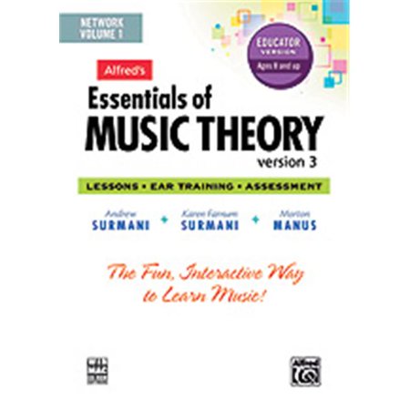 Alfred 00-34630 Essentials of Music Theory- Software- Version 3 Network Version- Volume 1- for 5 usersu$20 each additional user - Music Book