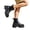 Black, variant on Women's Waterproof Ankle Rain Boots Side Elastic Gusset Pull on Short Rain Boots for Gardening Commuting Outdoor Casual Wellies Black 6(36)
