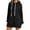 Black #1, variant on Plain Hoodie Dress for Women 2025 Fall Winter Long Sleeve Side Slit Hooded Sweatshirt with Pockets Pullover Tops