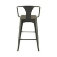 thumbnail image 6 of Coaster Geneva Metal Bar Stool with Wooden Seat in Black, 6 of 7