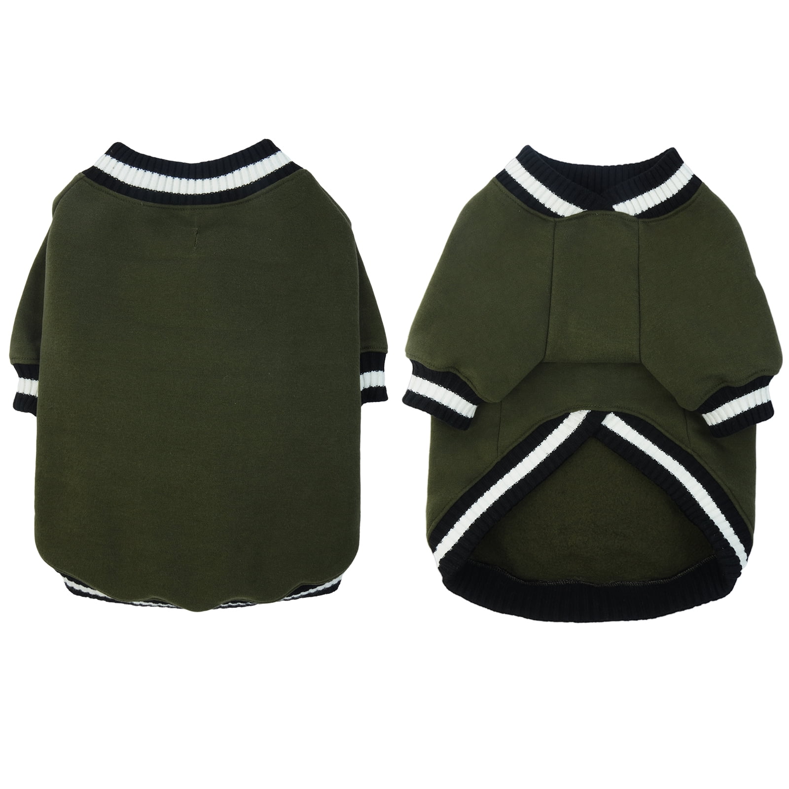 Kuoser Dog Winter Sweater, Cute Pet Pullover Vest, Soft and Thick Sweatshirt for Dogs and Cats, Green, XS