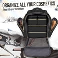 thumbnail image 4 of YOREPEK Large Travel Makeup Bag Organizer with 4 Removable Cases & 1 Jewelry Organizer Roll, Multiple Storage Pockets Cosmetic Bag Holds Toiletries/Skin Care/Hair Supplies/Brush, Black, 4 of 7