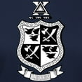thumbnail image 3 of CafePress - Delta Chi Black And White Coat Of Arms T Shirt - Women's Traditional Fit Dark T-Shirt, 3 of 4