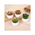 thumbnail image 4 of 4pcs Realistic Mini Plush Potted Plants, Landscape Country Style Succulent Artificial Plants, Suitable For Home Decoration, 4 of 5