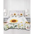 thumbnail image 3 of Sunflower Twin Size Down Alternative Comforter, Lightweight Comforter Quilt Bedding Set with Pillow Shams Yellow Summer Botanical Country All Seasons Bed Comforter Duvet Insert 68"x86", 3 of 7