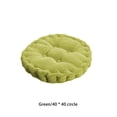 thumbnail image 3 of Inteprter Almohadillas redondas de pana para silla, asiento y cálido, cojín Tatami, sillas de comedor gruesas, almohada para el suelo, Decoración del hogar Verde, 3 of 6