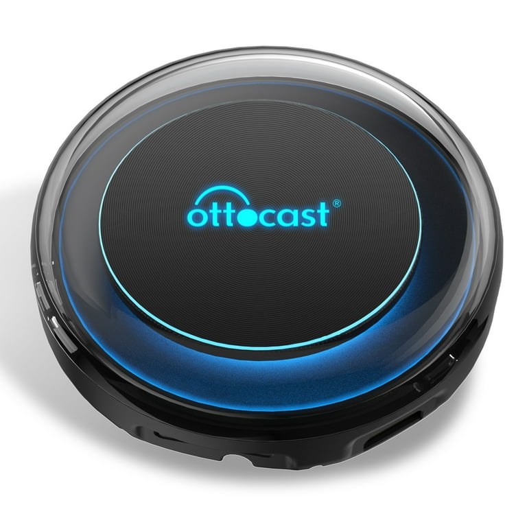 Ottocast CarPlay AI Box PICASOU 2 Newest Android Ai Box Wireless Android Auto CarPlay Adapter, Android 10 System HD HDMI Output 4+64GB,Built-in GPS &