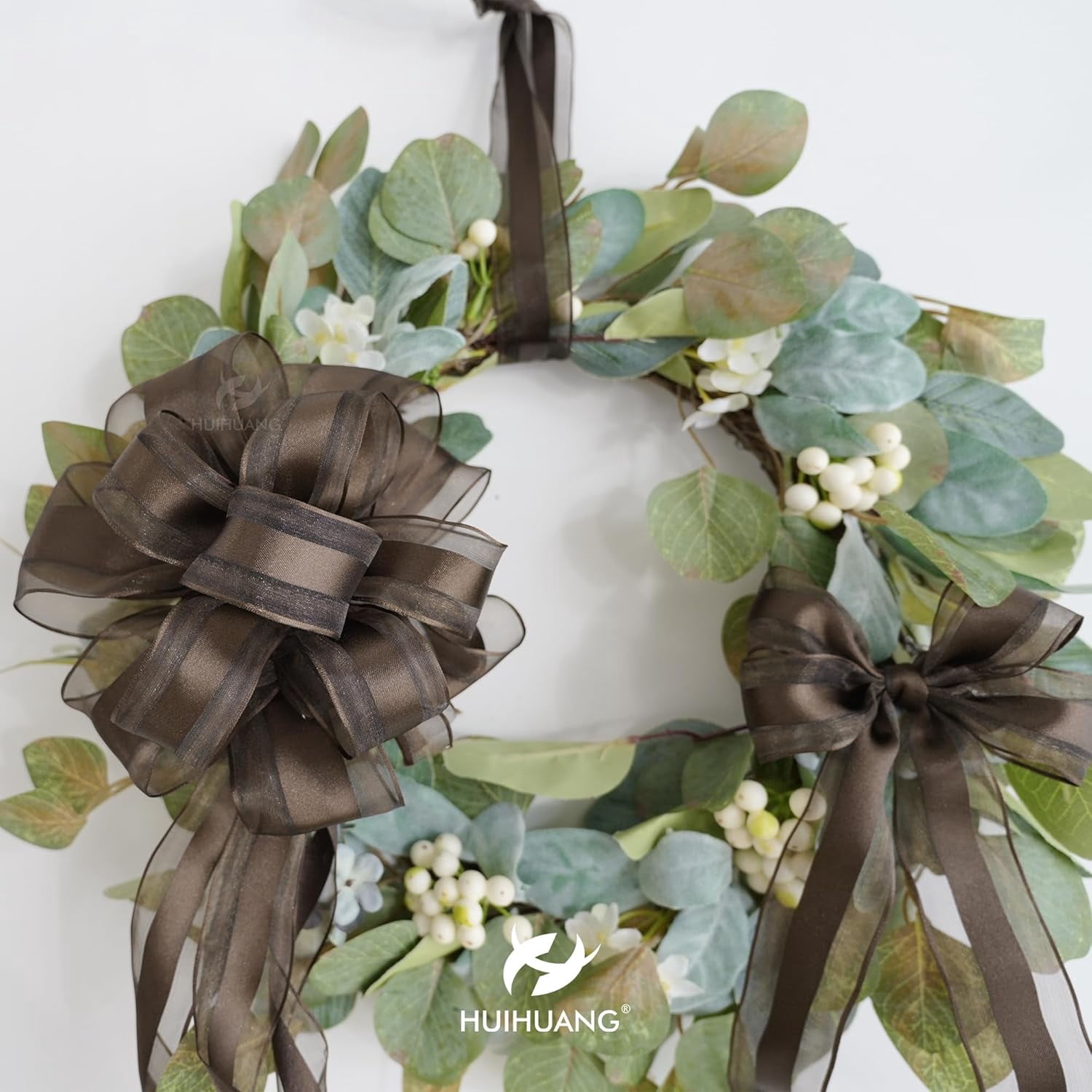 Brown Sheer Wired Ribbon with Satin Stripe 2.5 inch Brown Ribbon for Christmas Tree, Bows Making, Wreaths, Garland, Gift Wrapping, Wedding Decor, Thanksgiving Decor-Continous 10 Yards