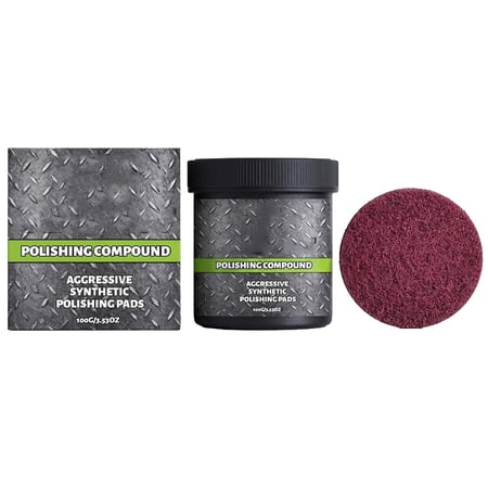 Polishing Compound, Surface Restoration Polish with Pad, Surface Repair and Polishing Agent for Metal, Stone, and More