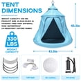 thumbnail image 6 of X-Shaped Hammock Chair Stand with Swing Chair, Hanging Tree Tent with Swing Stand for Indoor Outdoor, 330lbs Weight Capacity, Blue, 6 of 8